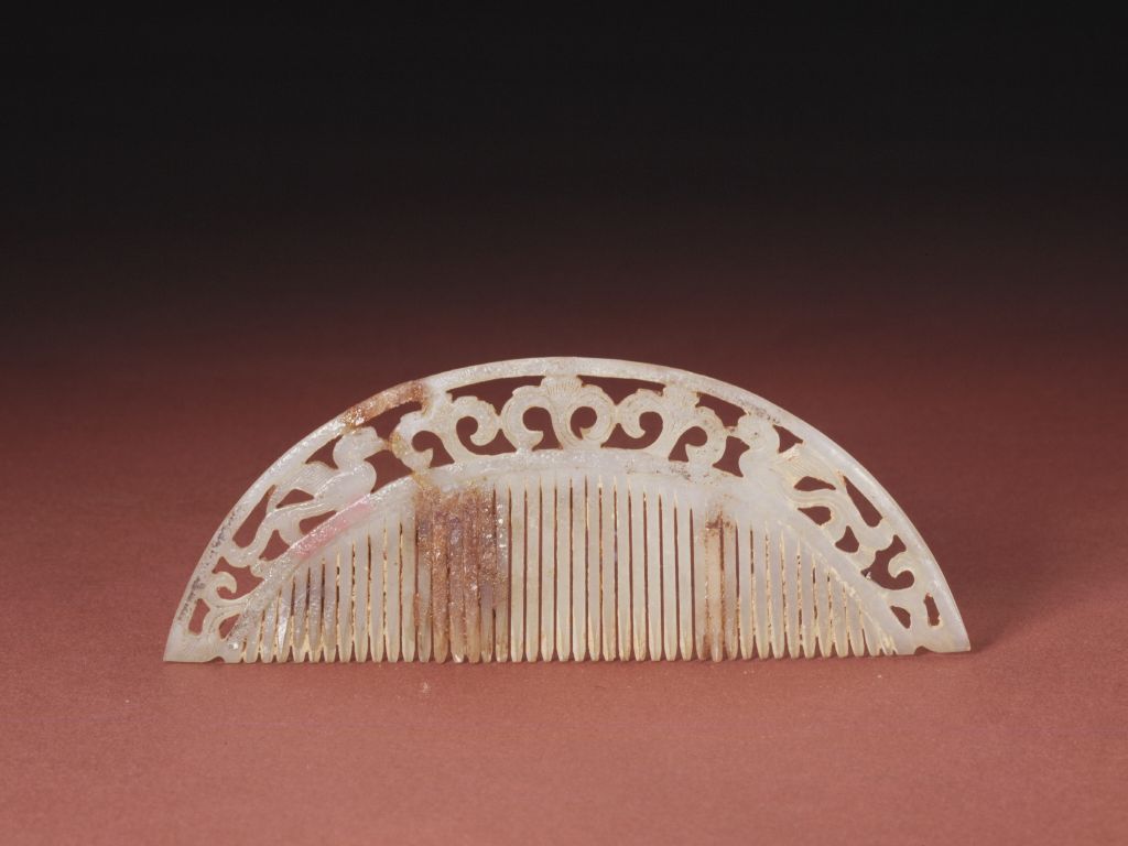 图片[1]-Jade flower and bird comb-China Archive